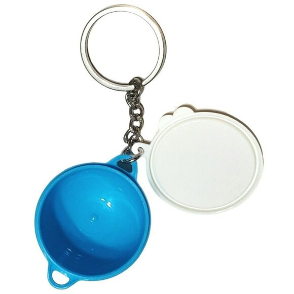 New Tupperware Keychain Pill Container Thats a Jumbo Bowl Removable Lid Blue VTG - Picture 10 of 10